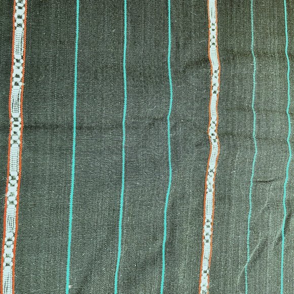 Striped Black Warm Scarf - Picture 1 of 9